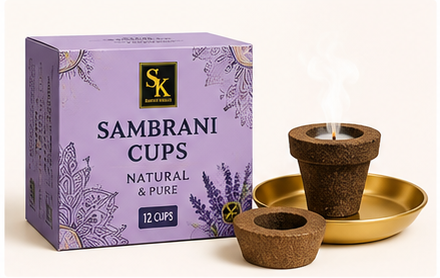 Lavender Sambrani Cup